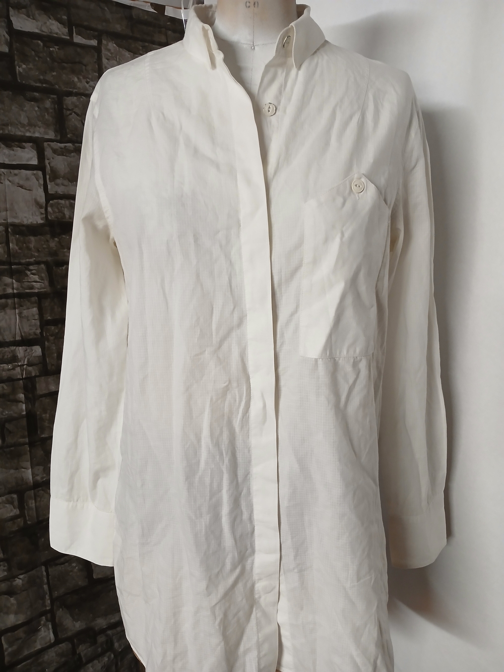 rag & bone Off-White Long-Sleeve Button Shirt